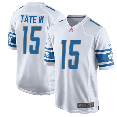 Nike Lions #15 Golden Tate III White Youth Stitched NFL Elite Jersey - Click Image to Close